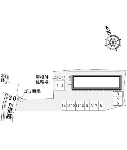 ★手数料０円★大牟田市椿黒町　月極駐車場（LP）